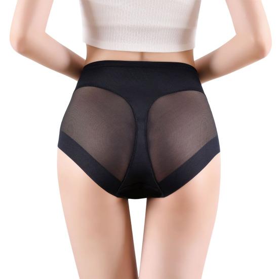 Женские трусики, бесшовные, с высокой талией, из ледяного шелка, с контролем живота, хорошая воздухопроницаемость, сплошной цвет, облегающий тонкий, быстросохнущий, повседневные спортивные трусы, женские трусы