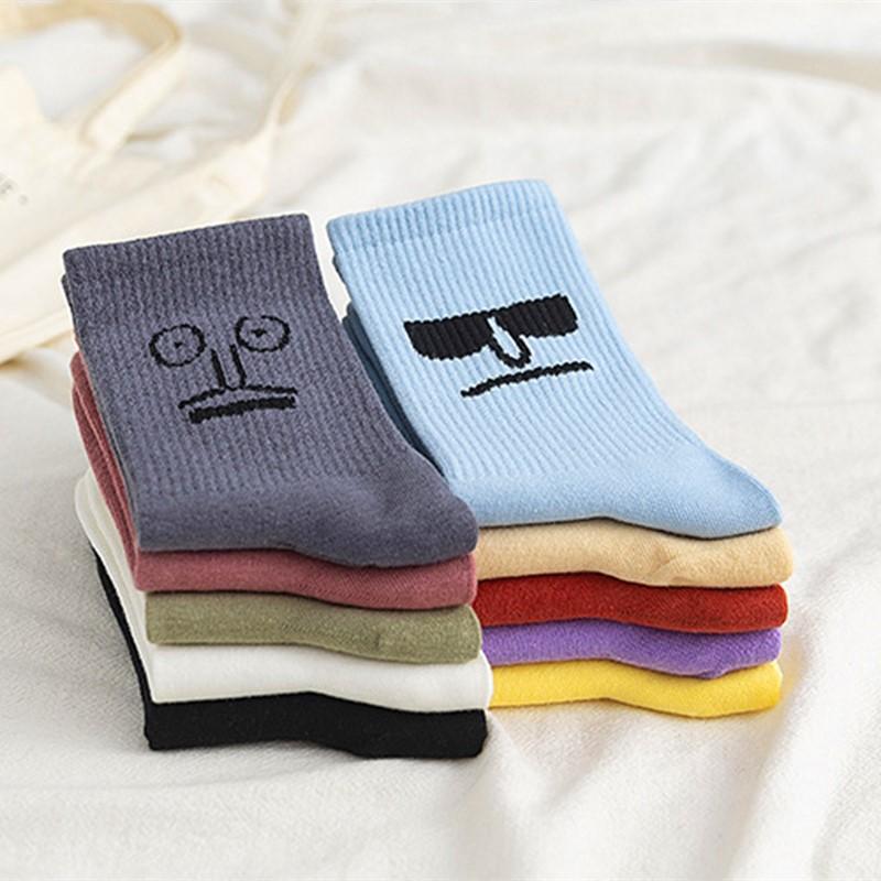 1 Pair Korea Funky Harajuku Trend Women Candy Colors Casual Funny Socks Girl Kawaii Socks Unisex Surprise Mid Women Crew Socks
