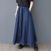 Джинсовая ткань больших размеров с высокой талией винтажная весна-лето повседневная свободная длинная женская юбка женская юбка