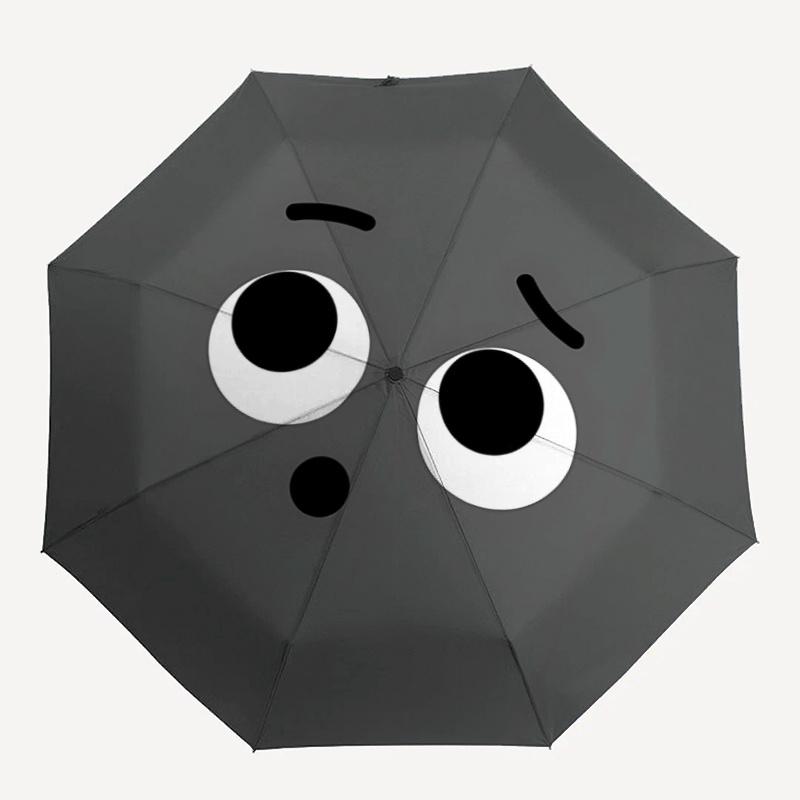 1pc Expression, Emotion Automatic Open/close Umbrella, 8-Rib sturdy structure, Portable Travel Umbrella, Parties, Everyday Use, 27