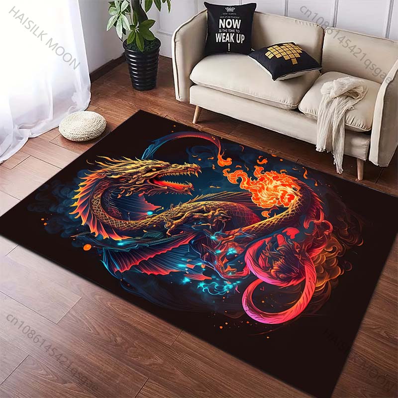 Multi-Size Eastern Dragon Pattern Carpet for Living Room Bedroom Sofa Home Decor Non-slip Floor Mat Large Size Luxury Gift