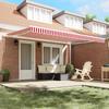 Retractable Awning Red and White 450 x 350 x 165 cm