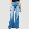 Elegant Office-lady Slim Fit Flared Pants Fashion Solid Mid-waist Denim Jeans Women Streetwear Casual Ladies Jeans 30200