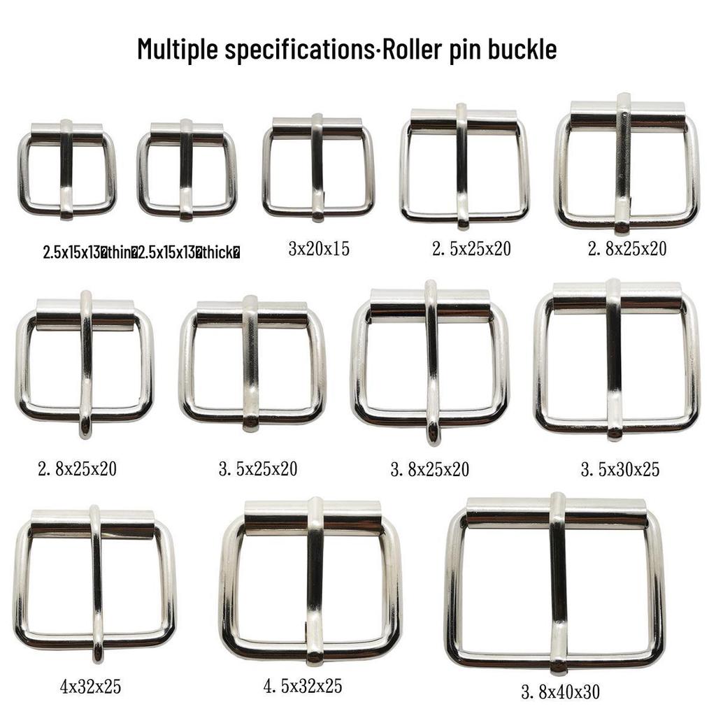 Серебряная железная регулируемая роликовая пряжка с язычком для рюкзаков и сумок