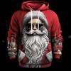 2026 Christmas Hoodie 3D Cool Santa Claus Print Men Women Hooded Long Sleeve Sweatshirt Autumn/Winter Holiday Tracksuit Y2k Coat