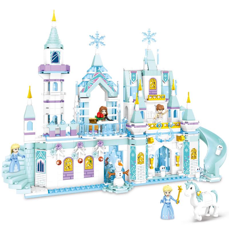 Girls' Princess Castle Building Blocks - Compatible with Lego, Assembled Puzzle Toy