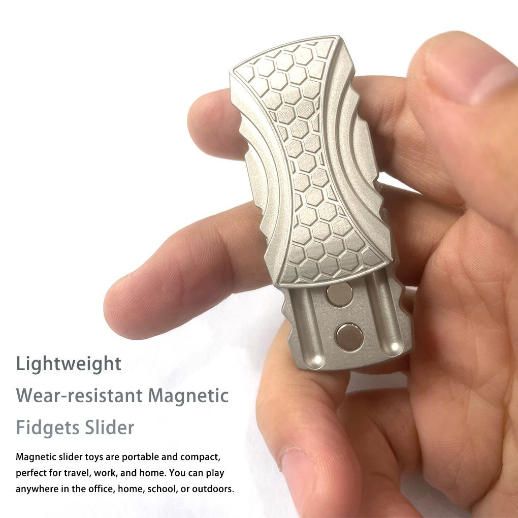 Магнитный слайдер-фиджет, металлический ручной спиннер, игрушка для снятия стресса и декомпрессии кончиков пальцев, пуш-кликеры для офиса и школы