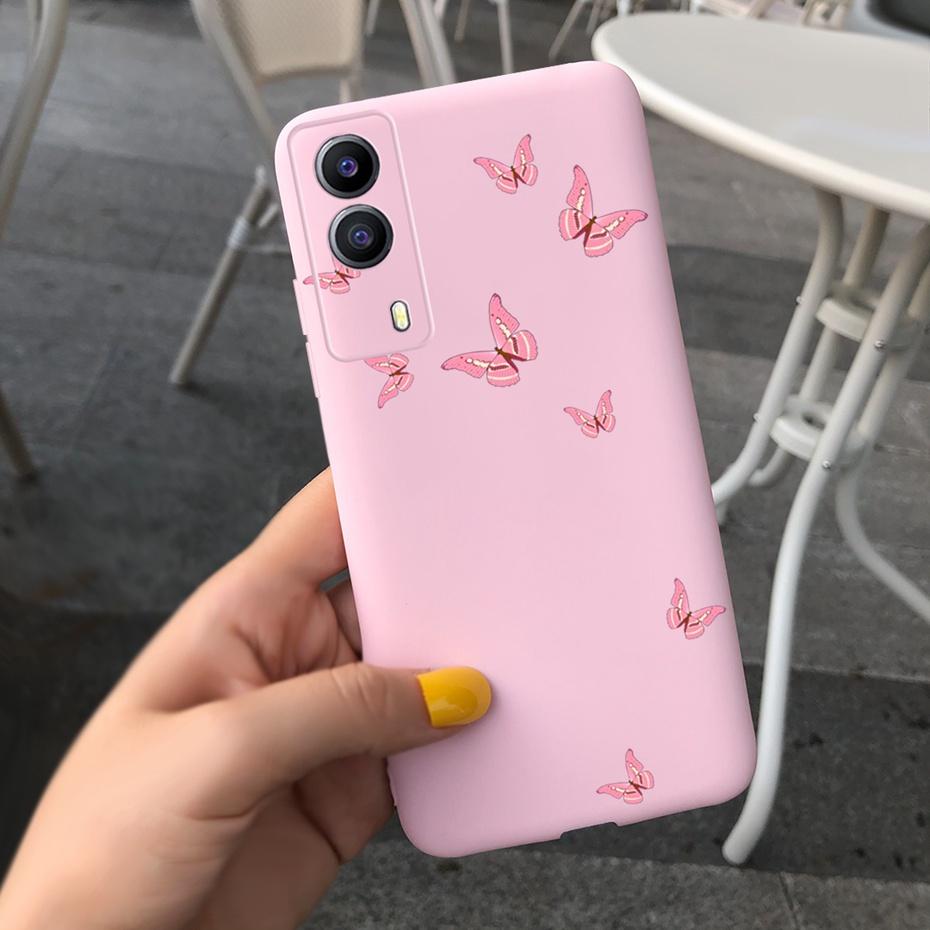 For Vivo Y53S 5G Case Vivo Y72 5G V2041 Phone Cover Silicone Cactus Soft Funda For Vivo Y52 Y 53s Y72 5G Sunflower TPU Bumper