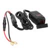 Motorcycle USB Charger Quick Charging 3.0 Dual USB Motorcycle Phone Charger with Voltmeter and ON Off Switch for Tablet