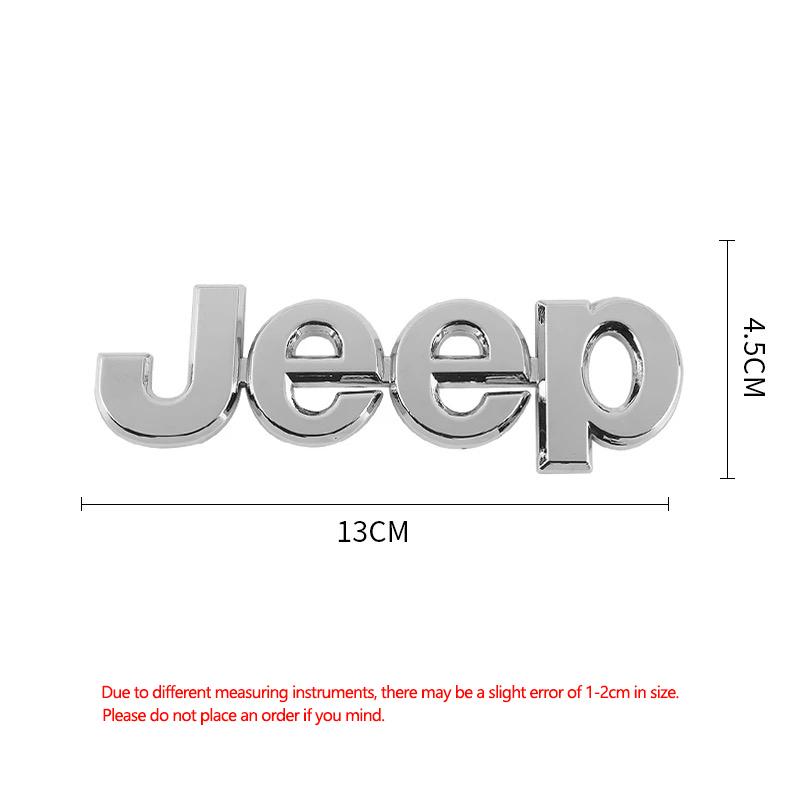 1Pcs 3D Metal Stickers Car Body Trunk Decal For Jeep Wrangler Grand Cherokee Avenger Wagoneer Compass Gladiator Patriot Renegade AMU1