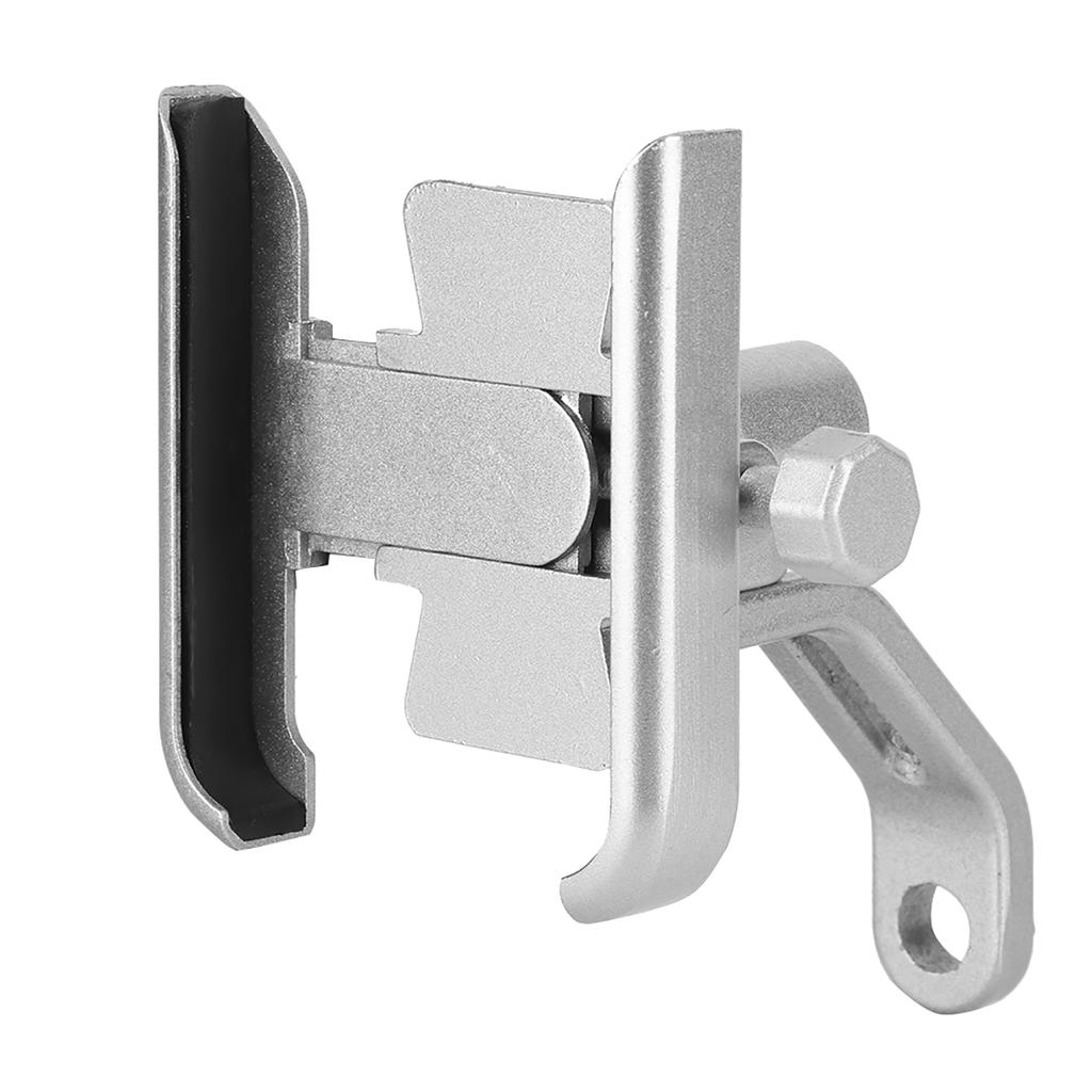 Universal Aluminum Alloy Motorcycle Phone Holder Stand Bracket Modification Parts(Silver)