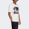 adidas Футболка Originals Trefoil Msg Ss с логотипом Earth для мужчин, белая FM2256