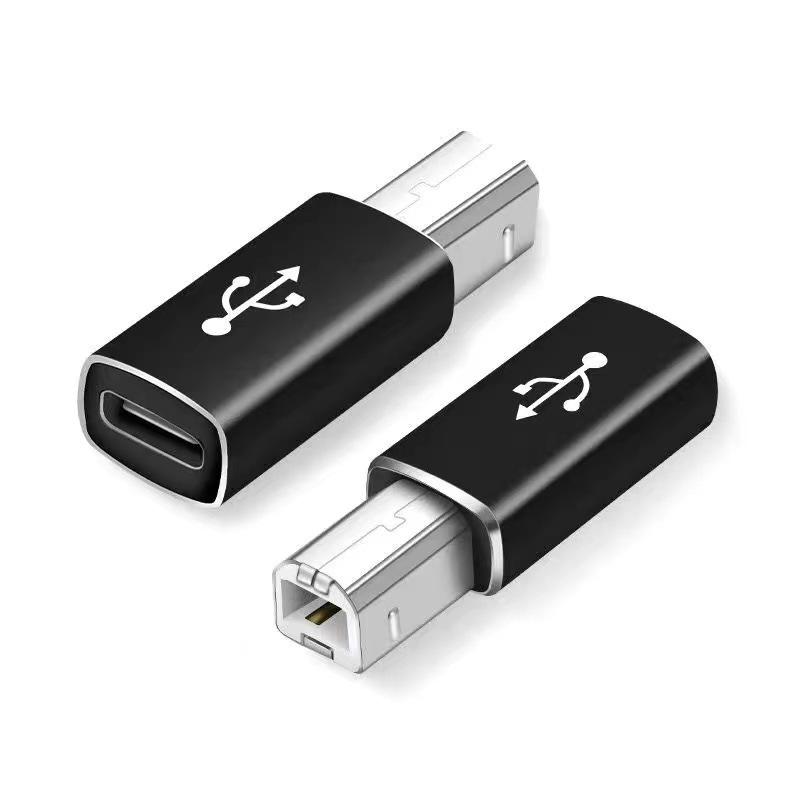 Адаптер USB Type-C (мама) на USB-B (папа) USB 2.0 Адаптер для принтера, пианино, клавиатуры, факса, сканера, MIDI-интерфейса