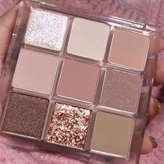 9 цветов матовые блестящие тени для век палитра теней для век Diamond Shimmer телесный блестящий макияж