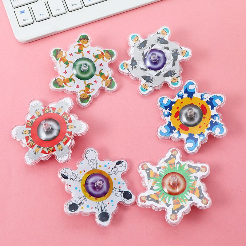 Childrens Cartoon Figure Pattern Gyroscope Toy With Pp Material For Kids And Classroom Entertainment