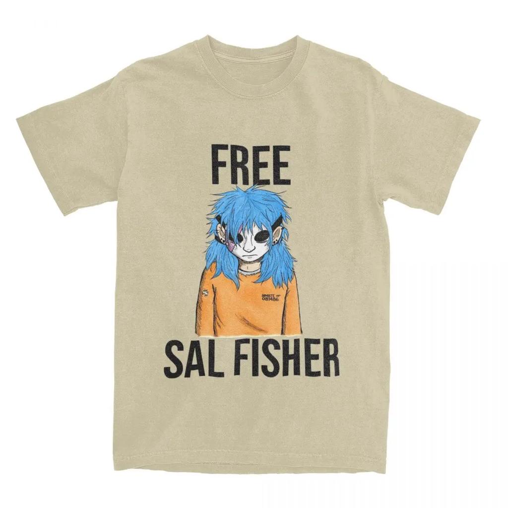 Novelty Free Sal Fisher Sally Face T Shirt Men Women's Pure Cotton Sallyface Tee Shirt Party Clothes