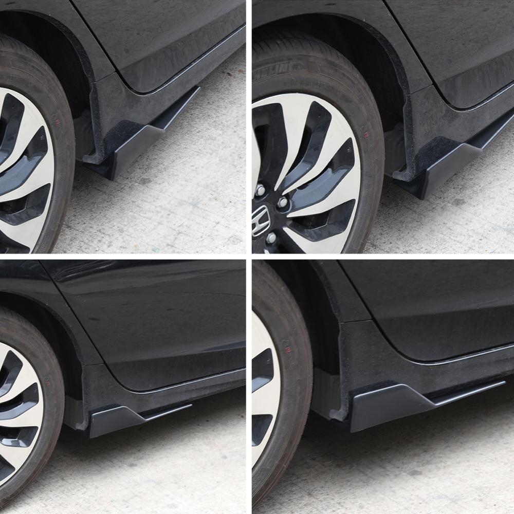 Universal Fit Car Spoiler Lip Carbon Fiber Glossy Black Rear Side Skirt Rocker Wings 35cm Protection Trims for Vehicle
