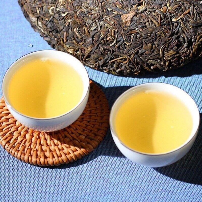 Чай Пуэр Мэнхай Сырой чай 357 г Чай Пуэр 2018 Юньнань Seven Zi Cake Чай Пуэр