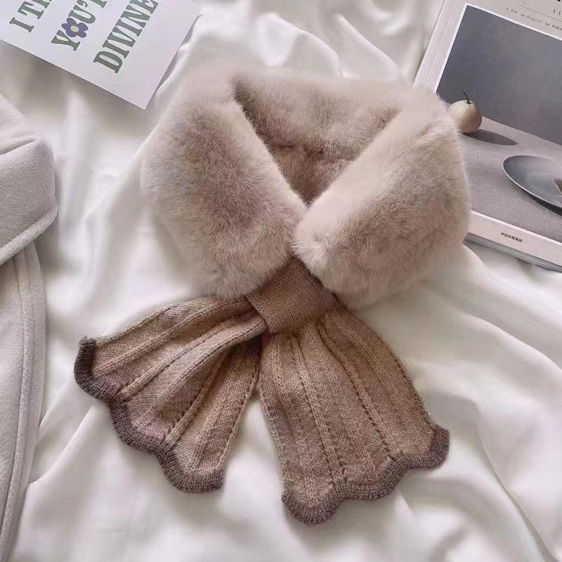 Women's Scarf Autumn and Winter Outdoor Warm Cross Neck Cover Scarf