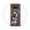 Case - MANIACASE - Samsung Galaxy S8 Plus - Flexible - Pitbull Dog - White and Gray