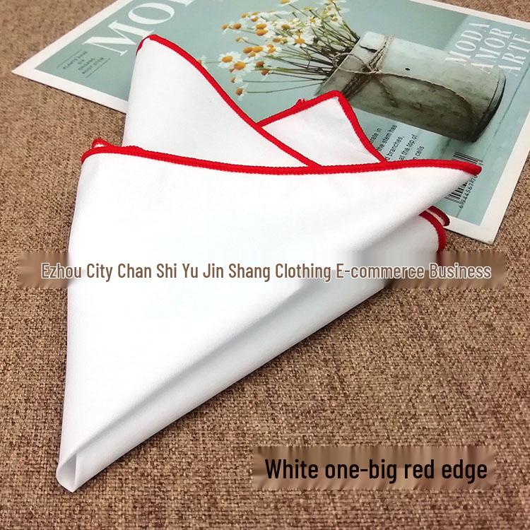 Элегантный чисто-белый хлопковый мужской нагрудный платок 23 см