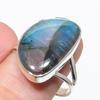 Натуральный лабрадорит, драгоценный камень, ручная работа, украшение из серебра 925 пробы, кольцо, размер 10 W3i08