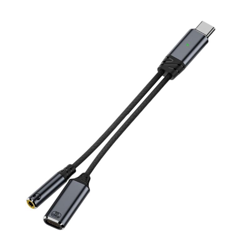 USB C Разветвитель Type C Двойной Штекер 100 Вт Адаптер Быстрой Зарядки Кабель-Разветвитель Type C Штекер на Двойной Разъем для Телефона