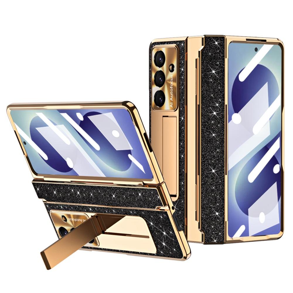 Crystal Glitter Leveling Hinges Anti Drop Case for Samsung Galaxy Z Fold 8 Ultra Zfold 8 Ultra 7 6 5 4 3 Camera Protector Cover