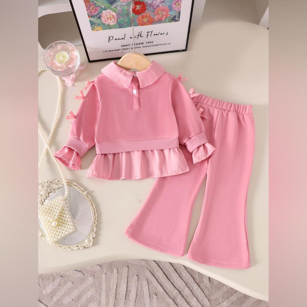 Детский повседневный комплект с длинным рукавом, удобные наряды для повседневной носки