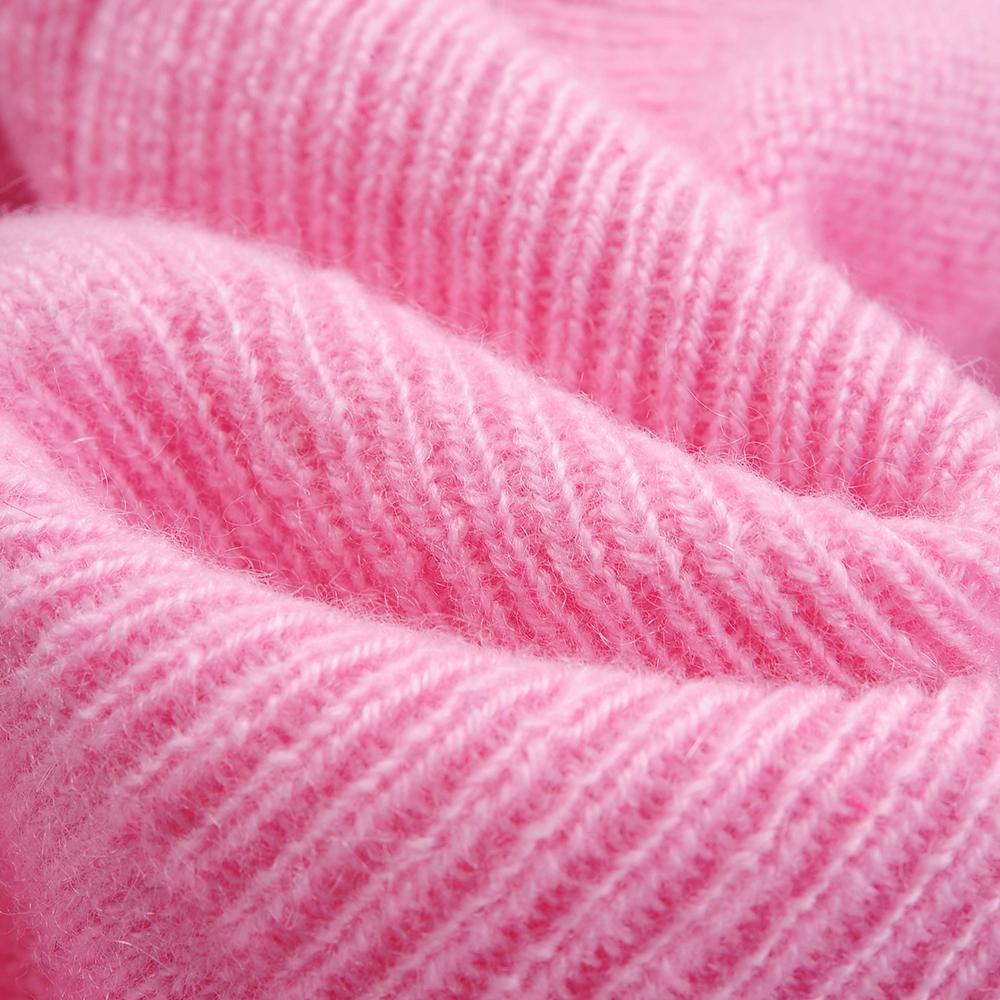 Женский кашемировый свитер с круглым вырезом для тепла и комфорта вязаный свитер с длинными рукавами