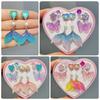Cute Children's Ear Clips, Girl Earrings Without Ear Holes, Mermaid Little Girl Ear Clip Ring Set