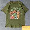 Eat Your Veggies Retro Graphic T Shirt Vegan Shirt Vegetable Screen Print Cotton Tee Farmers Market Clothing Foodie Gardening