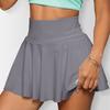 Women's Casual High Waist Solid Color Short Half Skirt Sports Skirt Pleated Skirt