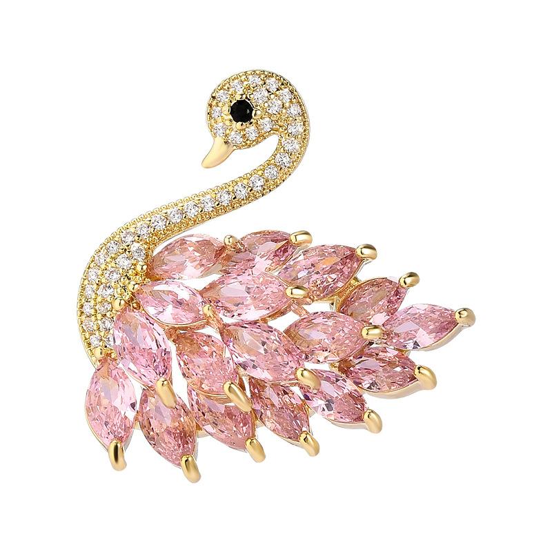 Luxury Atmosphere Cute Swan Brooch Temperament Women'S Animal Corsage Coat Suit Accessories