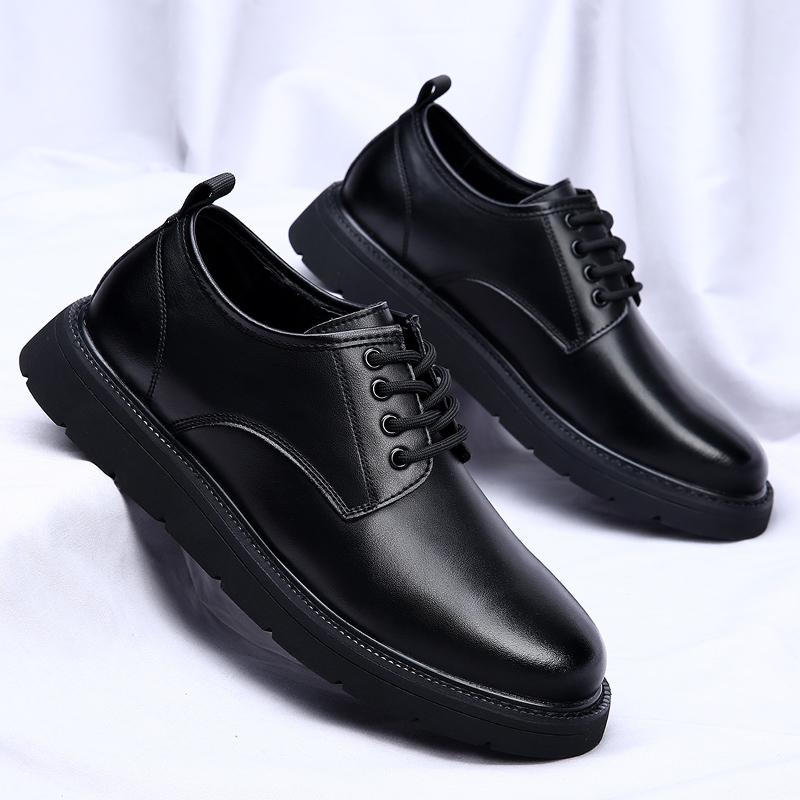 British Style Outdoor Business Shoes Fashion Thick Bottom Oxford Shoes Lace Up Formal Dress Footwear Mens Casual Shoes Hot Sale