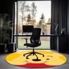 Winnie Printed Round Rug Carpet Chair Rug Area Rug Entryway Doormats,for Office Chair Living Room Bedroom Kitchen Room.
