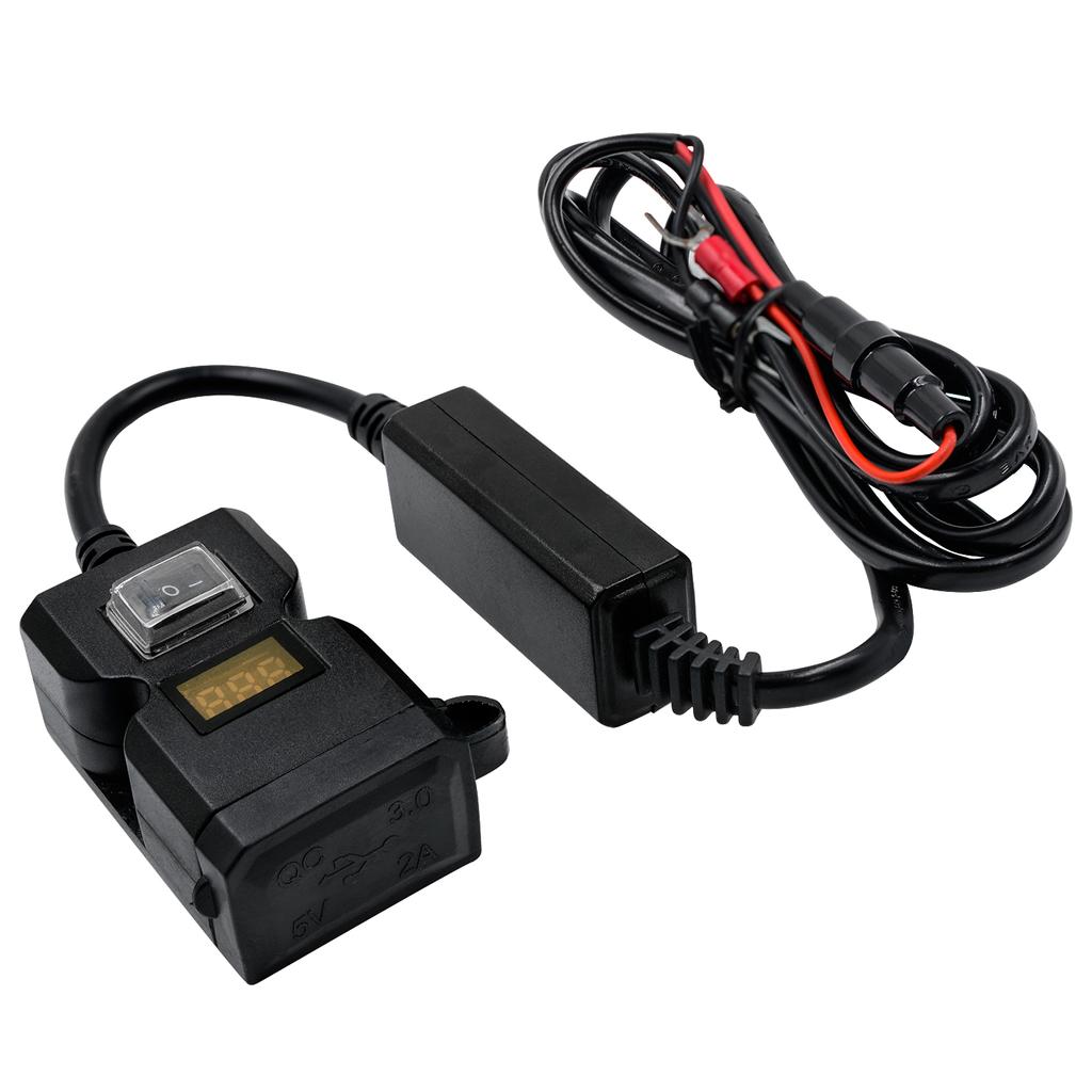 Мотоциклетный электромобиль USB зарядка мобильного телефона водонепроницаемый переключатель интегрированный руль зеркало заднего вида, 9-32 В