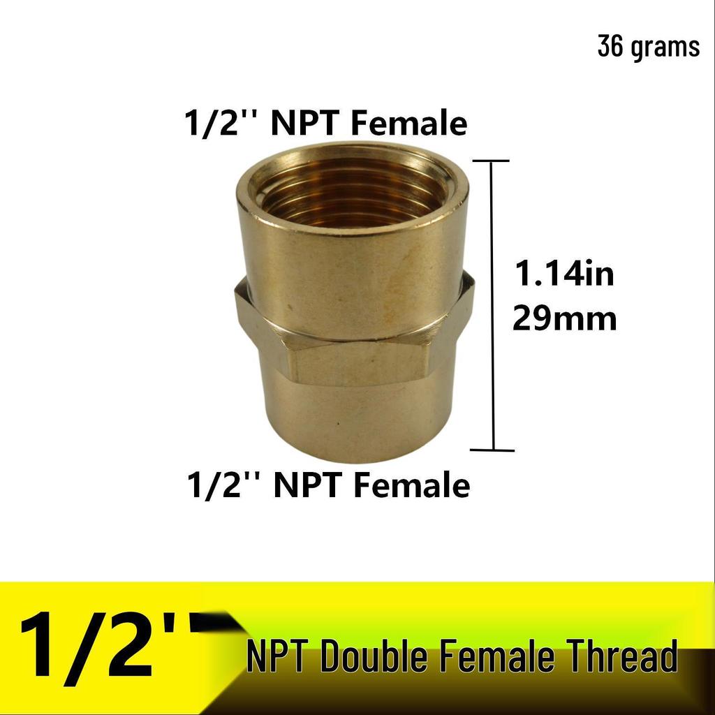 Латунный переходник для трубы, наружная резьба NPT 1/2", шестигранник 1", наружная резьба NPT