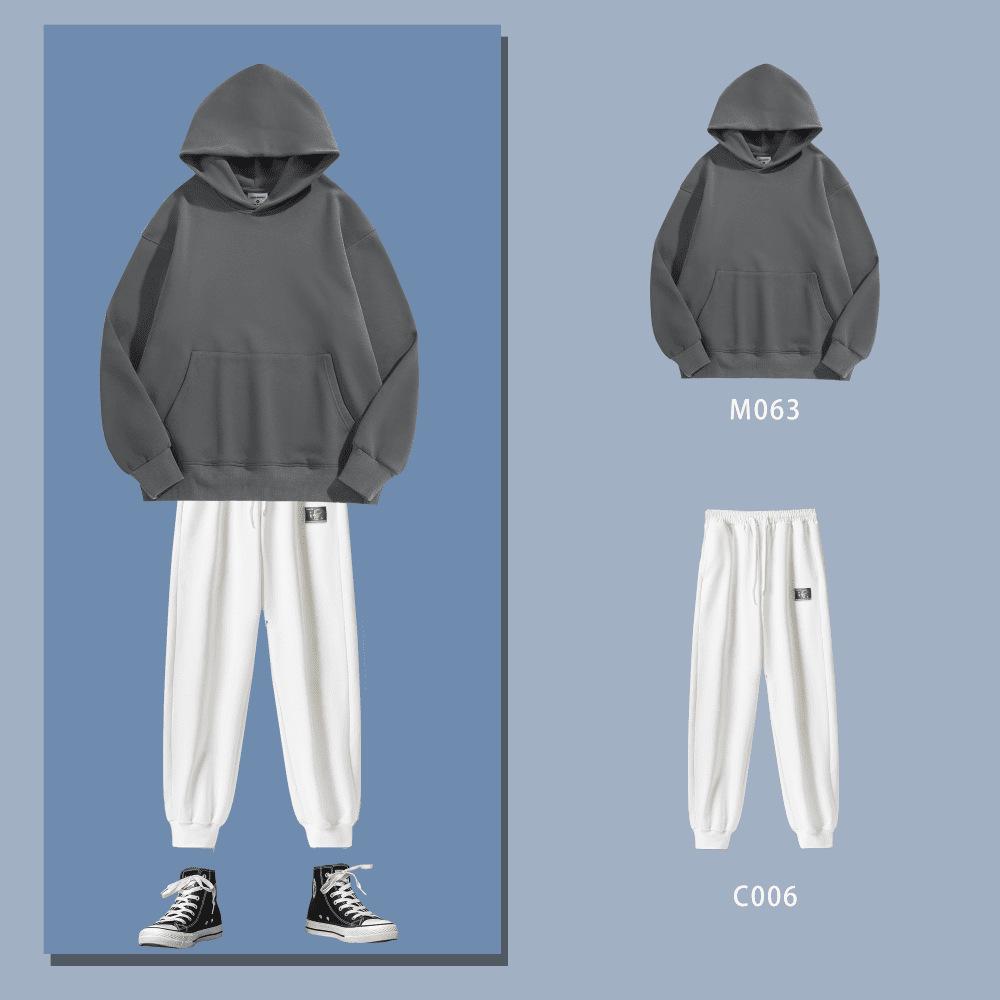 Худи флисовое с приспущенным плечом 500 г с карманами – Толстовка толстая, свободного кроя для пар