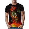 Streetwear Skull Design T-Shirt for Men Fashion T Shirts 3D Printed Originality Summer Casual Short Sleeves Round Neck Tops Sport Loose Tee