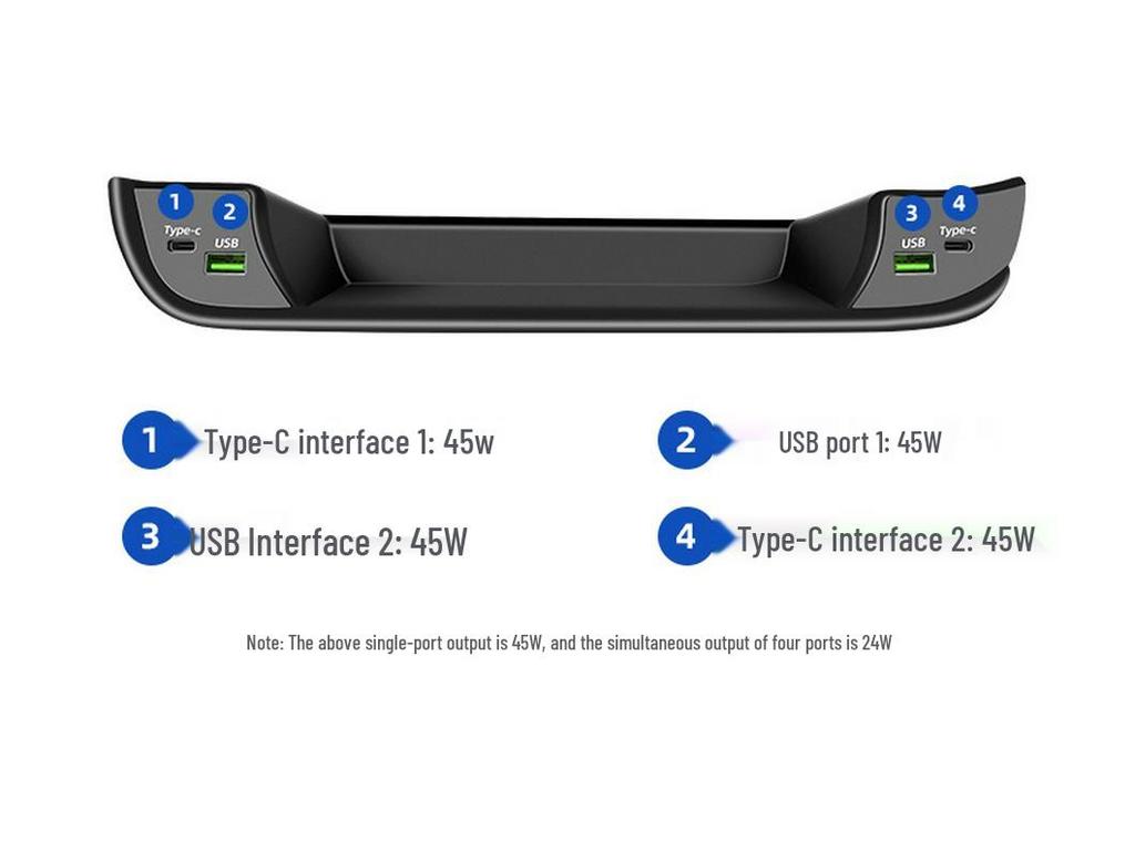 21-23 Highlander/Crown Land Cruiser USB-зарядка: Умное расширение быстрой зарядки.