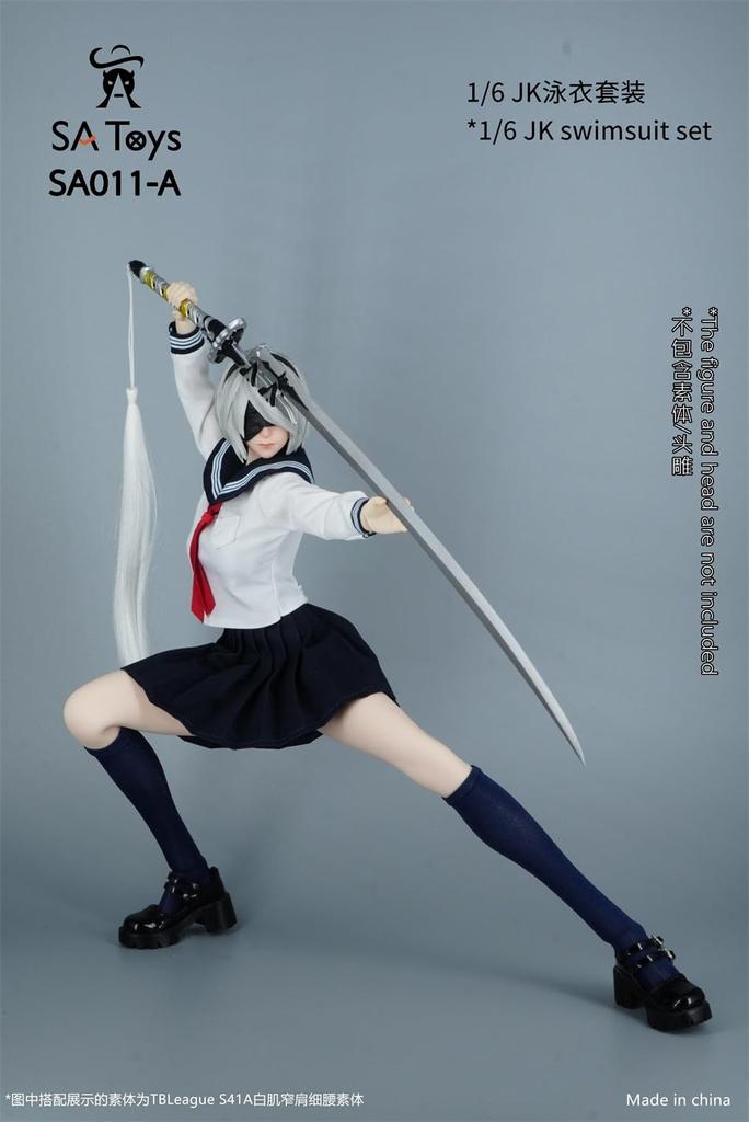 Toys Hobbies Scale Action Figure Compatible with TBLeague SAtoys SA011A Beautiful Female Fashion Sexy High School Girl Sailor Uniform and Shoes Set