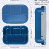 1pc 1300ml Insulated Lunch Box 4 Compartments Plastic Microwavable Bento Box For Kids School Food Container Vacuum Flasks