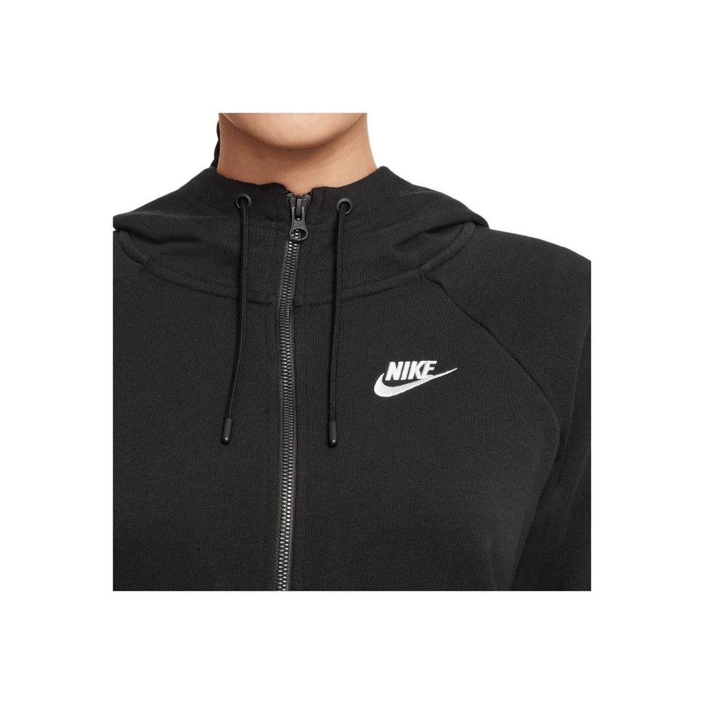 Nike Сплошной логотип с принтом, приталенная толстовка с длинным рукавом на молнии, женские толстовки с капюшоном, черный цвет BV3343-010