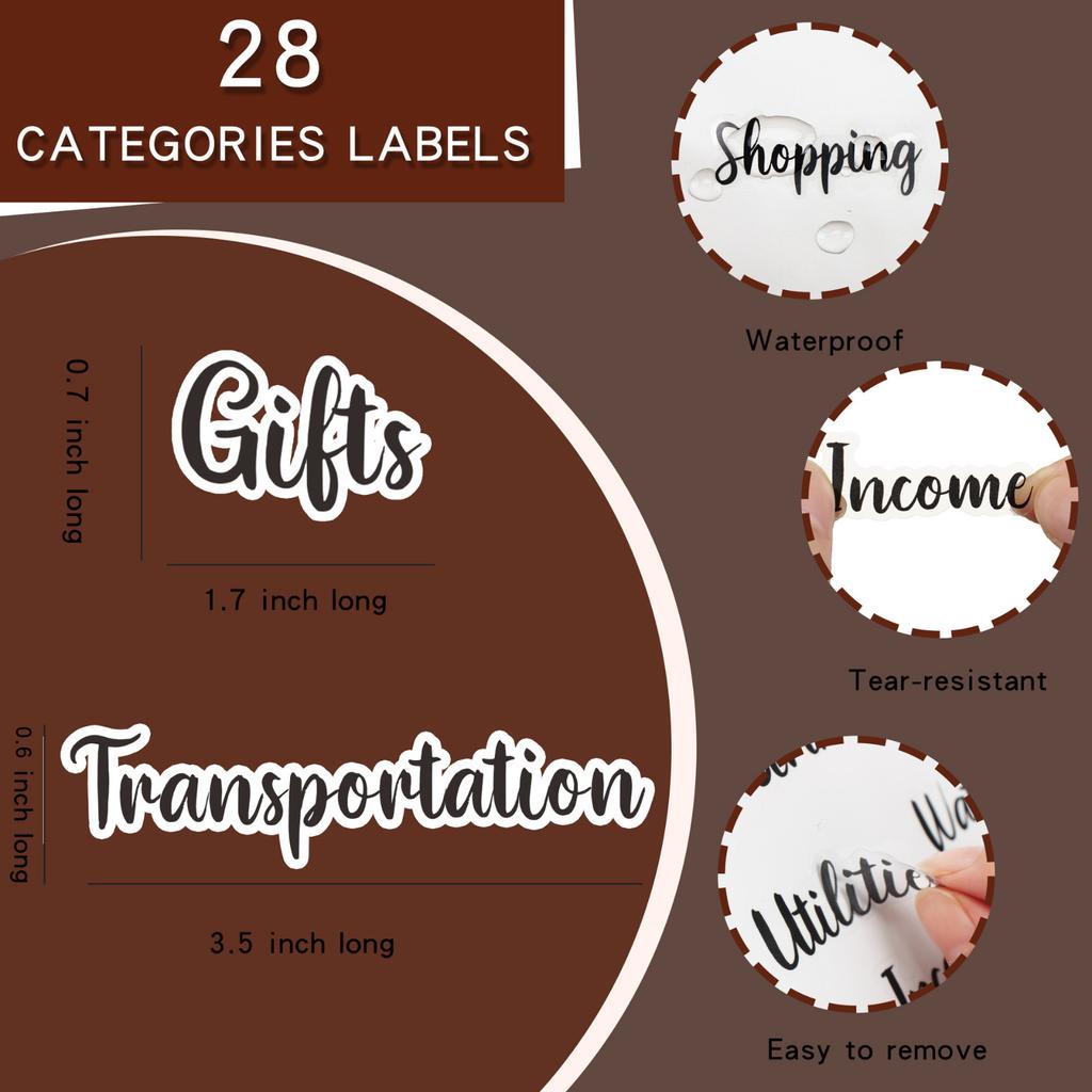 Папка для бюджета, папка для экономии денег с конвертами на молнии, конверты для наличных денег и бюджетные листы расходов для составления бюджета