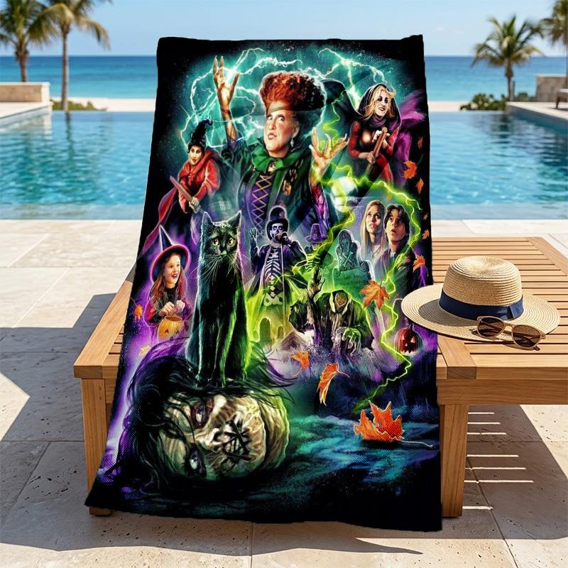 Hocus Pocus Stylish Digital Printing Beach Towel Quickdrying Absorbent Blanket For Beach Pool Gym Travel Christmas Gift C922443