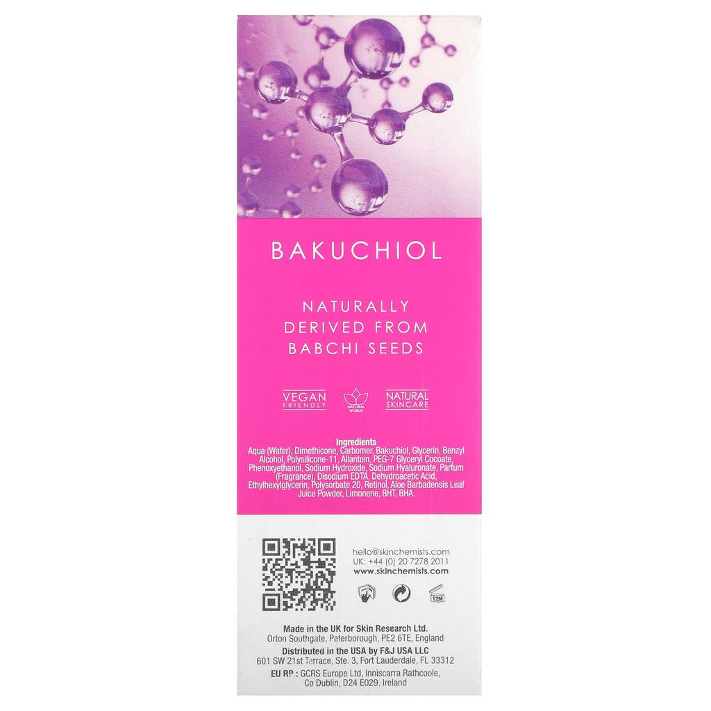 SkinChemists, Youth Series, сыворотка для лица с ретинолом и бакучиолом, 1,01 жидких унций (30 мл)