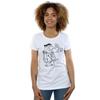 The Flintstones Womens/Ladies Fred and Wilma Kiss Cotton T-Shirt
