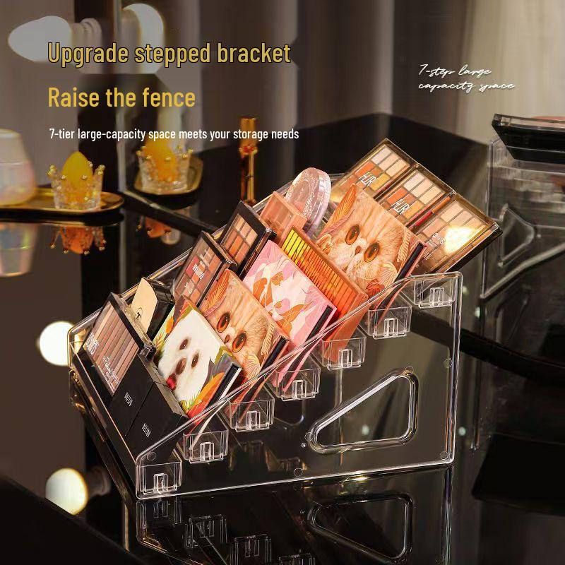 Роскошный органайзер для макияжа: Большая вместимость для теней для век, помады, пуховки, лака для ногтей и значков