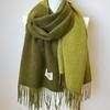 Double-sided Two Colors Scarf Simple Basic Imitation Cashmere Tassel Shawl Autumn Winter Unisex Coldproof Neck Guard Scarf